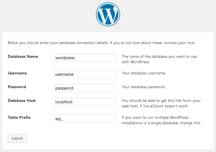 WordPress Setup Step 3